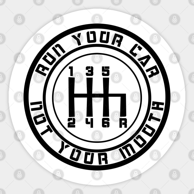 Run your car Sticker by Tuner Society SA